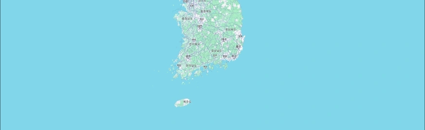 대한민국 지도와 제주도